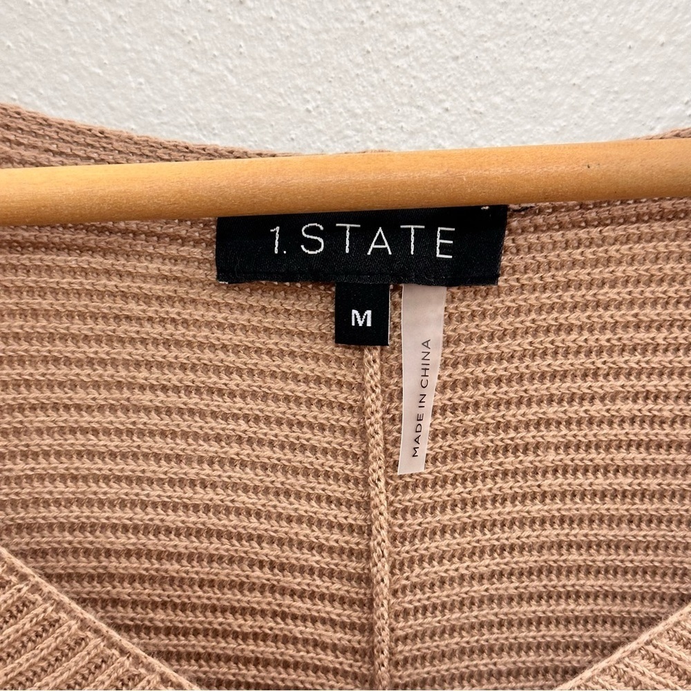 1. State V-neck Bubble Sleeve Sweater - Picture 4 of 7